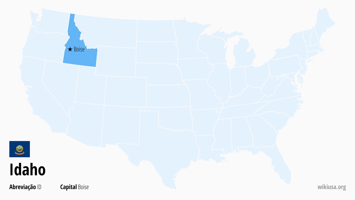 Mapa do estado Idaho | Onde fica Idaho? | Idaho (estado dos EUA) – guia, clima, o que ver e curiosidades