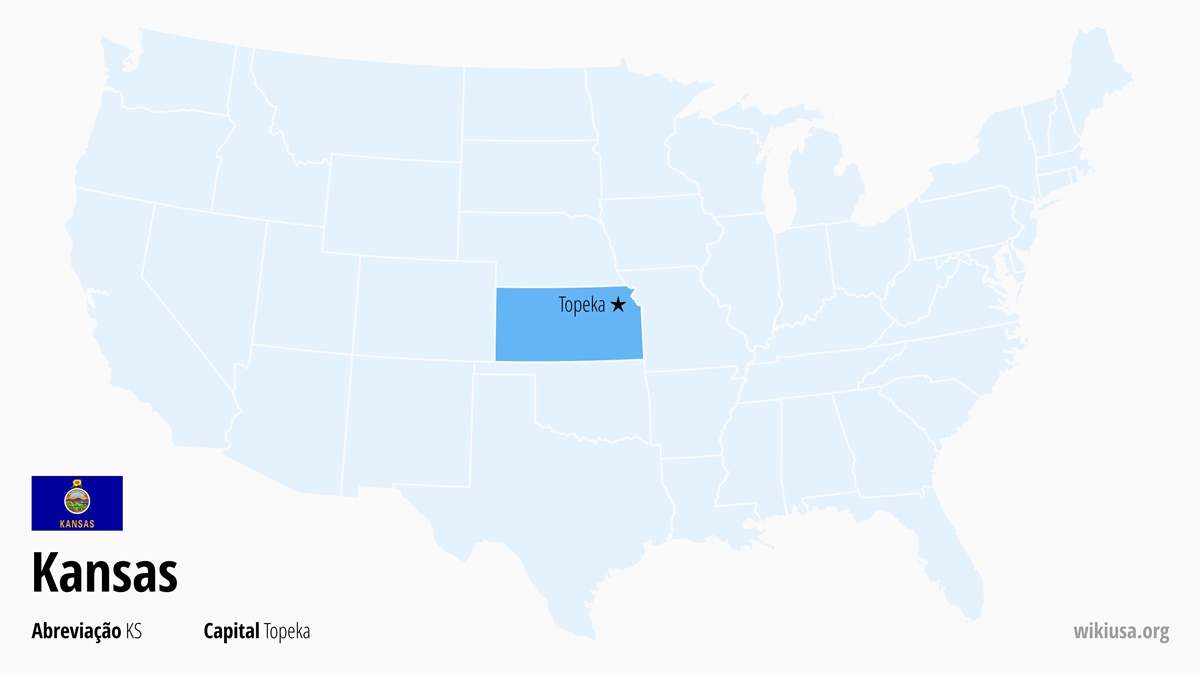 Mapa do estado Kansas | Onde fica Kansas? | Kansas (estado dos EUA) – guia, clima, mapa e curiosidades