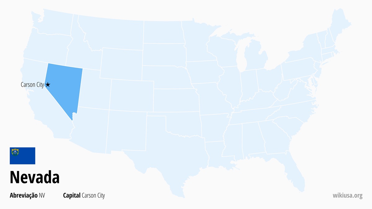 Mapa do estado Nevada | Onde fica Nevada? | Nevada (EUA) – fatos, o que fazer, temperaturas