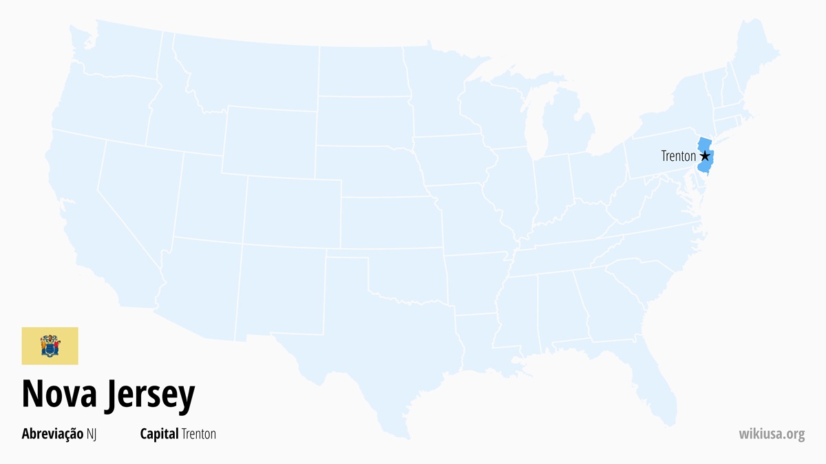 Mapa do estado Nova Jersey | Onde fica Nova Jersey? | Nova Jersey (estado dos EUA) – guia, capital, cidades e clima