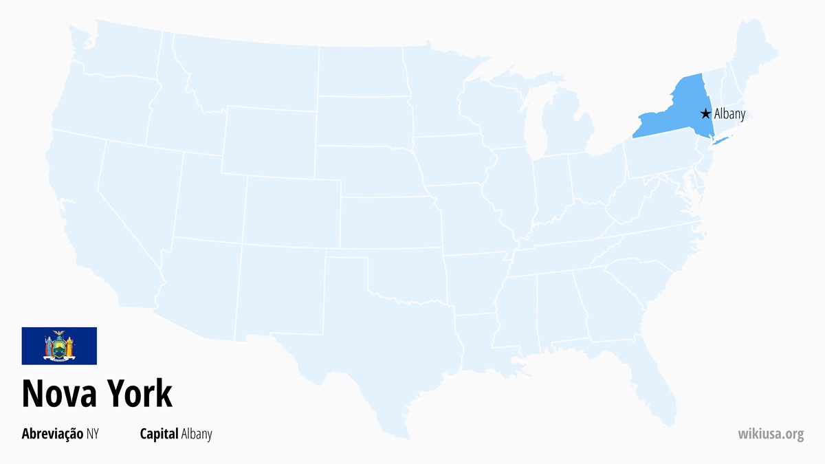 Mapa do estado Nova York | Onde fica Nova York? | Nova York (EUA) – fatos, o que fazer, temperaturas