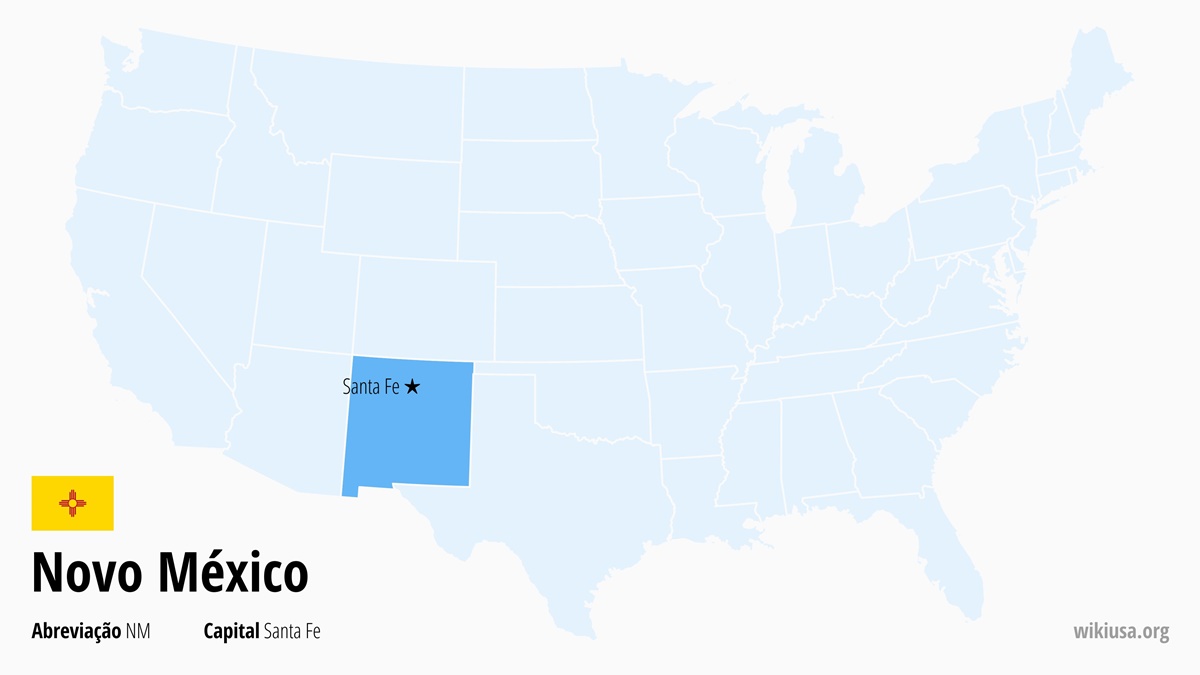 Mapa do estado Novo México | Onde fica Novo México? | Novo México (estado dos EUA) – mapa, capital, cidades e clima