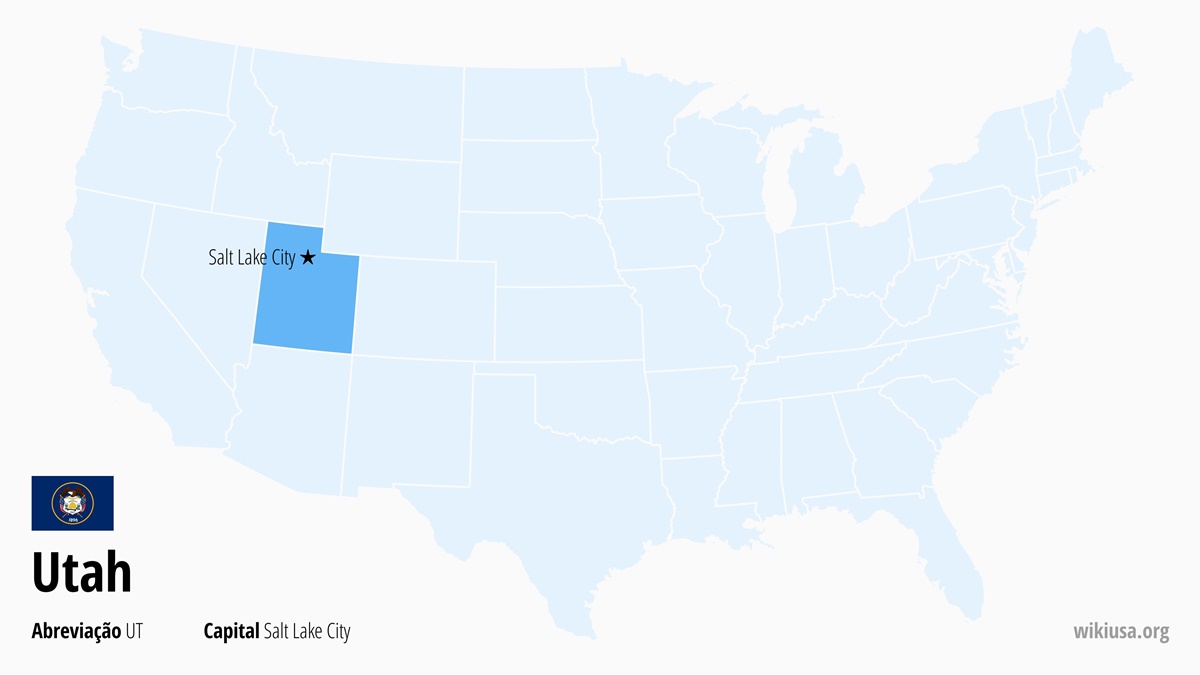 Mapa do estado Utah | Onde fica Utah? | Utah (EUA) – fatos, o que fazer, temperaturas