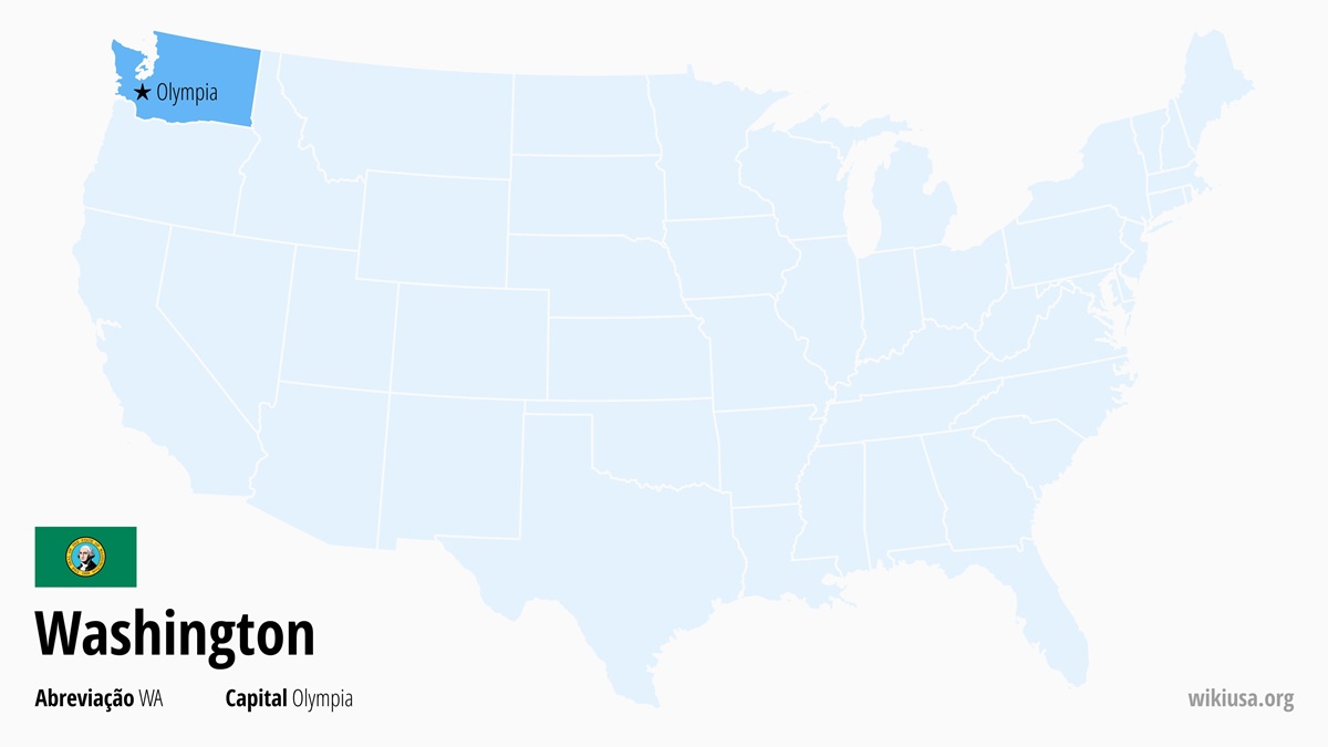 Mapa do estado Washington | Onde fica Washington? | Washington (estado dos EUA) – clima, cidades e o que fazer