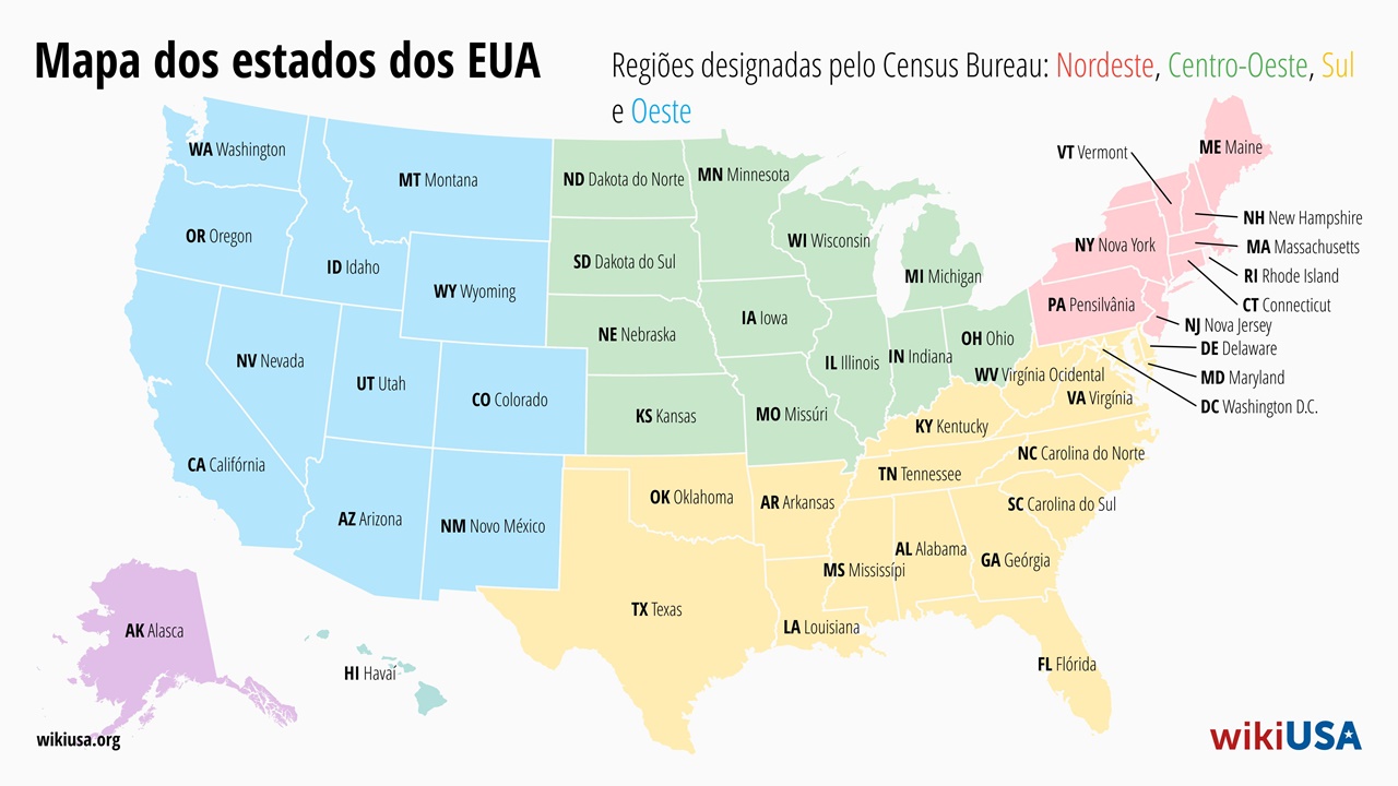 Map of U.S. States | © Petr Novák