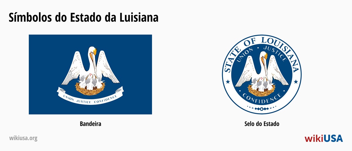 Bandeira do Estado de Louisiana | O Grande Selo do Estado de Louisiana