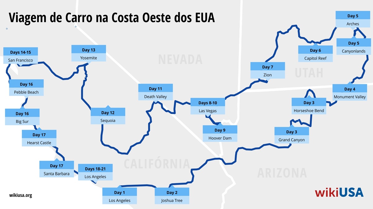 Road trip pela costa oeste dos EUA – itinerário, custo e dicas | © Petr Novák